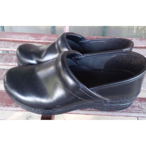 Dansko Womens Black Leather Professional Clogs Size 39 - Picture 3 of 5